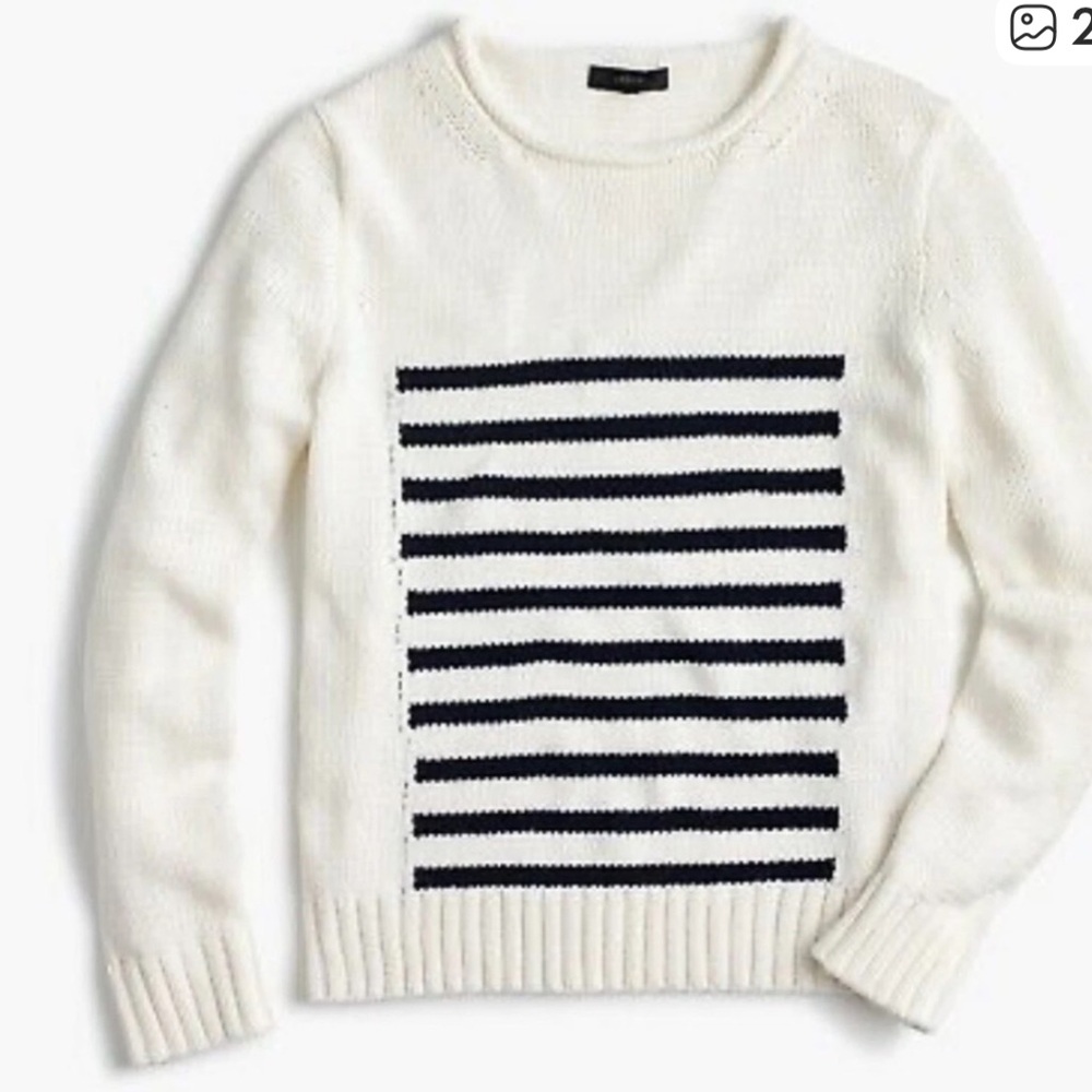 J. Crew  Factory Women's  Striped Rollneck Sweater 100% cotton